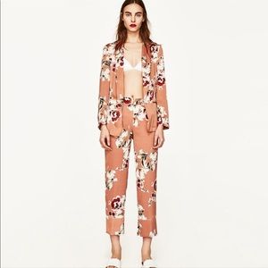 Zara floral trousers